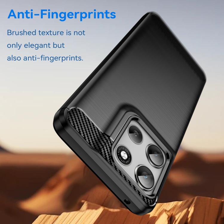 For Motorola Moto G66y 5G Carbon Fiber Brushed Texture TPU Phone Case(Black) - free shipping - PMC TechLife - Order now!