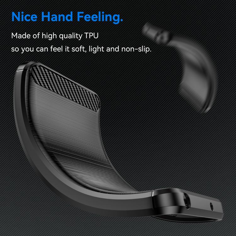 For Motorola Moto G66y 5G Carbon Fiber Brushed Texture TPU Phone Case(Black) - free shipping - PMC TechLife - Order now!