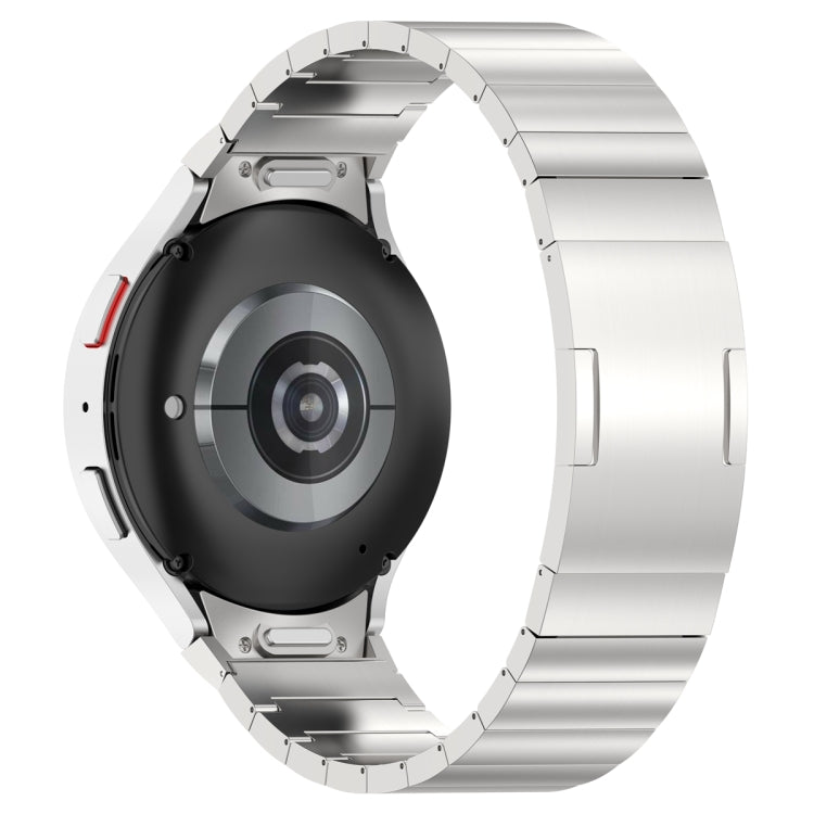 For Samsung Galaxy Watch6/6 Classic/5/5 Pro Button Style One-bead Metal Watch Band(Silver) - Watch Bands by PMC TechLife | Online Shopping South Africa | PMC TechLife