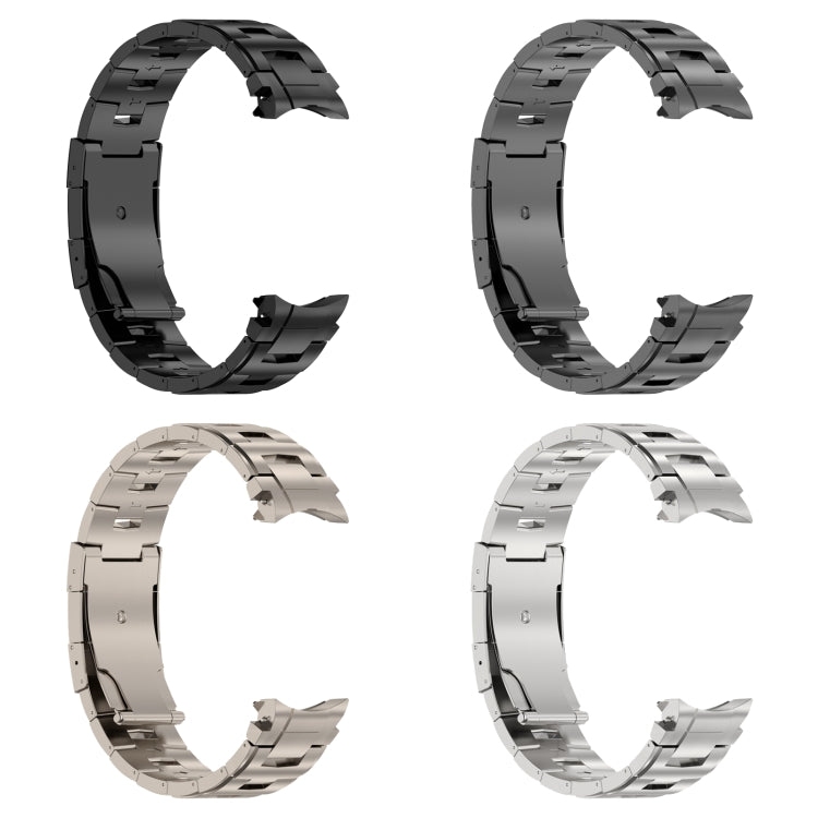 For Samsung Galaxy Watch6/6 Classic/5/5 Pro Button Style Titanium Steel Metal Watch Band(Black) - free shipping - PMC TechLife - Order now!