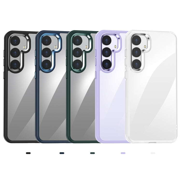 For Samsung Galaxy S25 5G Anti-fingerprint Highly Transparent PC Phone Case(Blue) - Galaxy S25 5G Cases by PMC Jewellery | Online Shopping South Africa | PMC Jewellery | Buy Now Pay Later Mobicred
