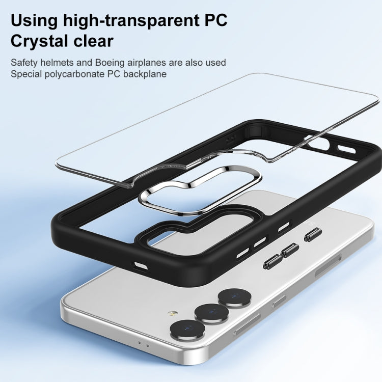 For Samsung Galaxy S25 5G Anti-fingerprint Highly Transparent PC Phone Case(Blue) - Galaxy S25 5G Cases by PMC Jewellery | Online Shopping South Africa | PMC Jewellery | Buy Now Pay Later Mobicred