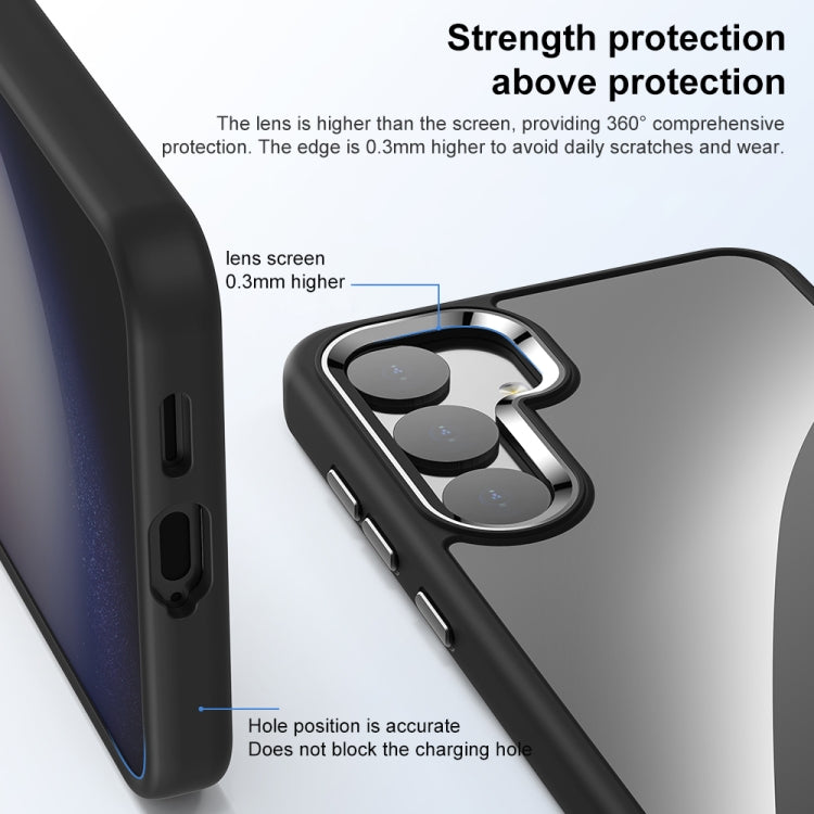 For Samsung Galaxy S25 Ultra 5G Anti-fingerprint Highly Transparent PC Phone Case(Blue) - Galaxy S25 Ultra 5G Cases by PMC Jewellery | Online Shopping South Africa | PMC Jewellery | Buy Now Pay Later Mobicred