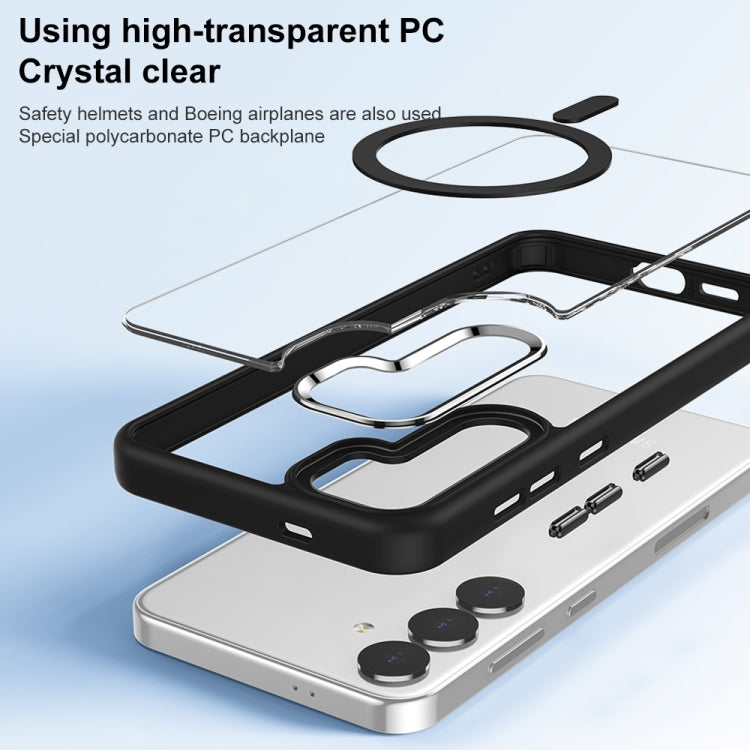 For Samsung Galaxy S25 Ultra 5G MagSafe Anti-fingerprint Highly Transparent PC Phone Case(Black) - Galaxy S25 Ultra 5G Cases by PMC Jewellery | Online Shopping South Africa | PMC Jewellery | Buy Now Pay Later Mobicred