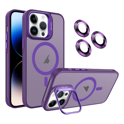 For iPhone 14 Pro Max Invisible Lens Holder MagSafe Phone Case(Dark Purple) - iPhone 14 Pro Max Cases by PMC Jewellery | Online Shopping South Africa | PMC Jewellery