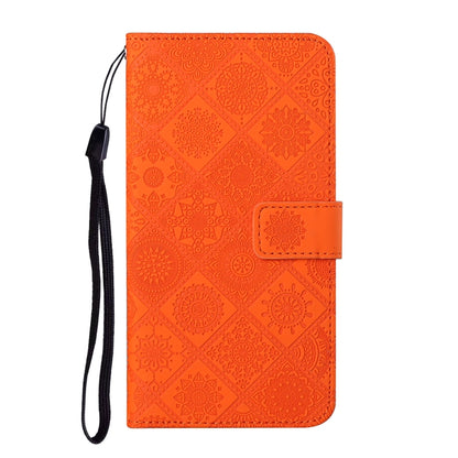 For Google Pixel 9 / 9 Pro Ethnic Style Embossed Pattern Leather Phone Case(Orange) - Google Cases by PMC Jewellery | Online Shopping South Africa | PMC Jewellery | Buy Now Pay Later Mobicred