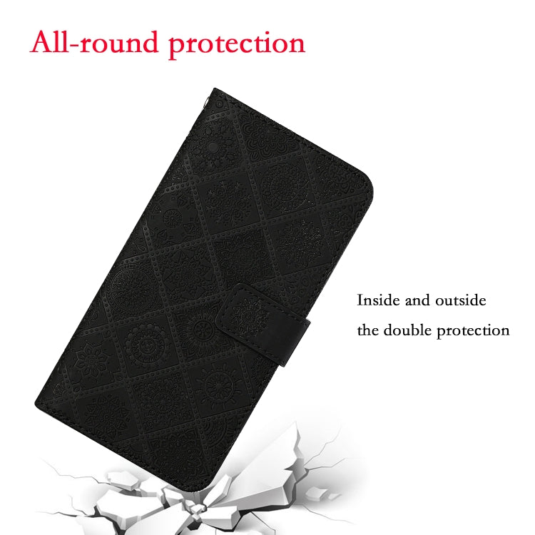 For Google Pixel 9 / 9 Pro Ethnic Style Embossed Pattern Leather Phone Case(Black) - Google Cases by PMC Jewellery | Online Shopping South Africa | PMC Jewellery | Buy Now Pay Later Mobicred