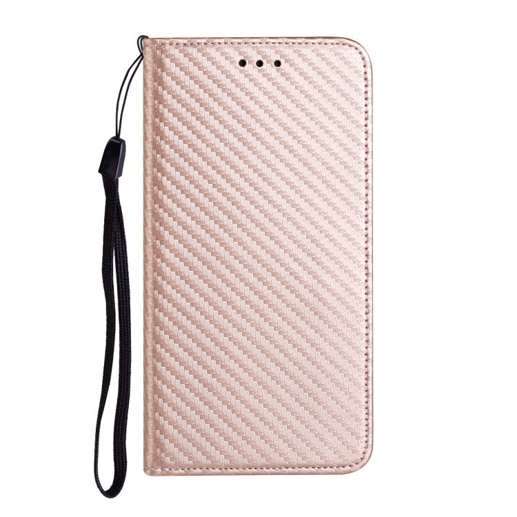 For Xiaomi Redmi 13C Carbon Fiber Texture Flip Holder Leather Phone Case(Rose Gold) - 13C Cases by PMC Jewellery | Online Shopping South Africa | PMC Jewellery | Buy Now Pay Later Mobicred