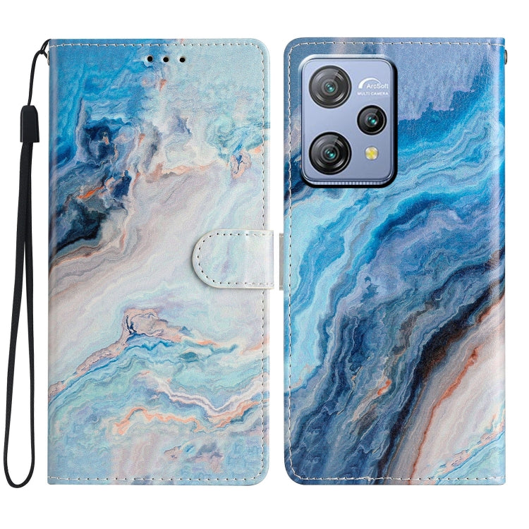 For Blackview A53 Pro Colored Drawing Leather Phone Case(Blue Marble) - More Brand by PMC Jewellery | Online Shopping South Africa | PMC Jewellery | Buy Now Pay Later Mobicred
