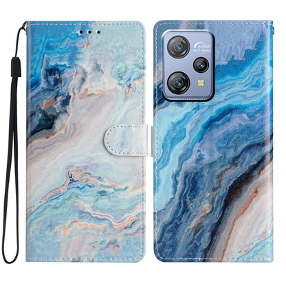 For Blackview A53 Pro Colored Drawing Leather Phone Case(Blue Marble) - More Brand by PMC Jewellery | Online Shopping South Africa | PMC Jewellery | Buy Now Pay Later Mobicred