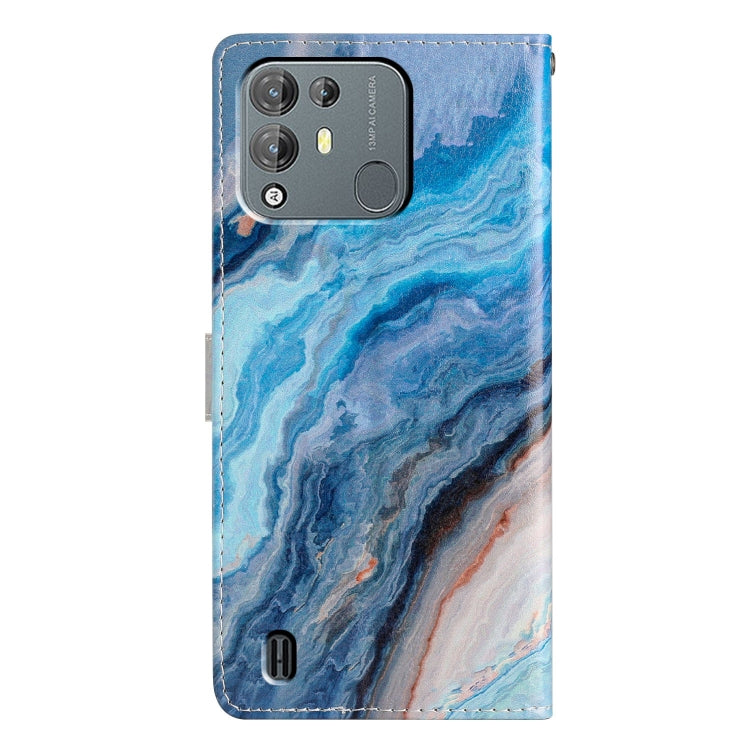 For Blackview A55 Pro Colored Drawing Leather Phone Case(Blue Marble) - More Brand by PMC Jewellery | Online Shopping South Africa | PMC Jewellery | Buy Now Pay Later Mobicred