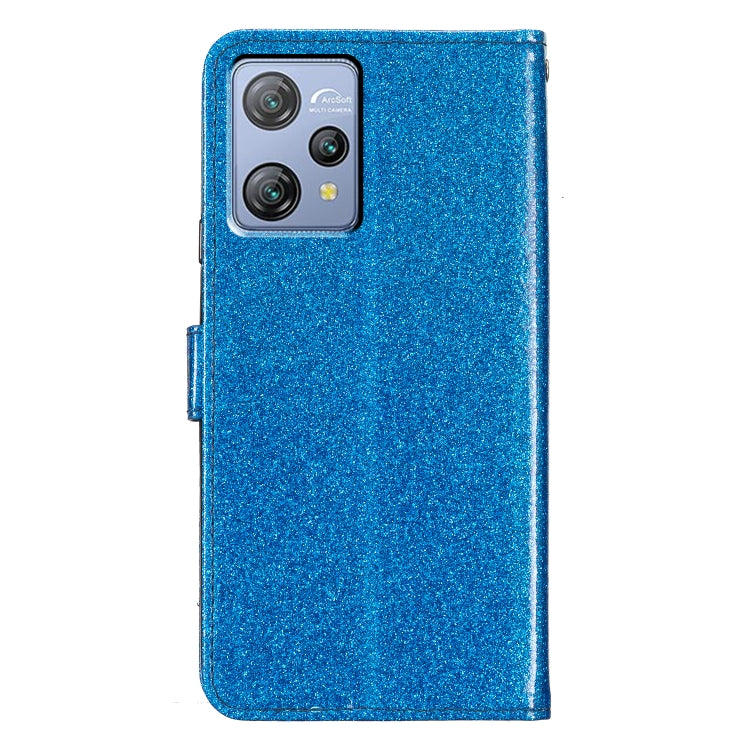 For Blackview A53 Pro Glitter Powder Flip Leather Phone Case(Blue) - More Brand by PMC Jewellery | Online Shopping South Africa | PMC Jewellery | Buy Now Pay Later Mobicred