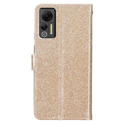 For Ulefone Note 14 Glitter Powder Flip Leather Phone Case(Gold) - Ulefone Cases by PMC Jewellery | Online Shopping South Africa | PMC Jewellery | Buy Now Pay Later Mobicred