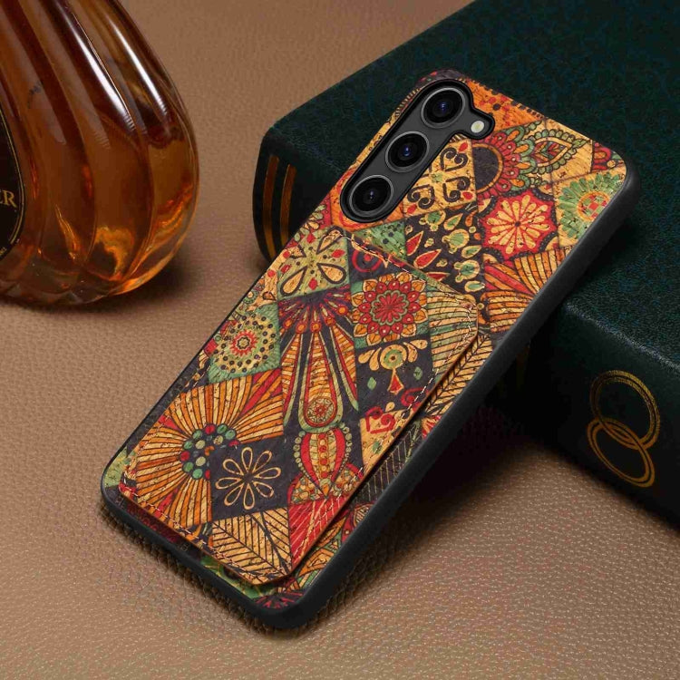 For Samsung Galaxy S22+ 5G Dual Card Slot Holder Phone Case(Autumn Yellow) - Galaxy S22+ 5G Cases by PMC TechLife | Online Shopping South Africa | PMC TechLife