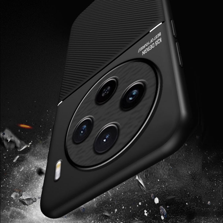 For vivo X100 Pro Classic Tilt Strip Grain Magnetic Shockproof PC + TPU Phone Case(Blue) - X100 Pro Cases by PMC TechLife | Online Shopping South Africa | PMC TechLife