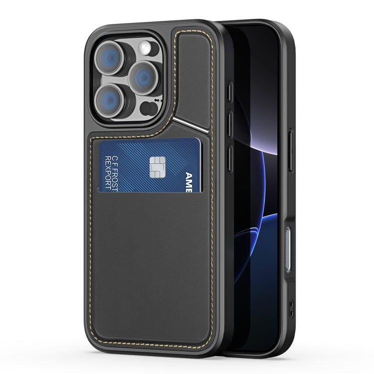 For iPhone 16 Pro Max DUX DUCIS Rafi II Series MagSafe Magnetic Holder RFID Phone Case(Black) - free shipping - PMC Jewellery - Order now!