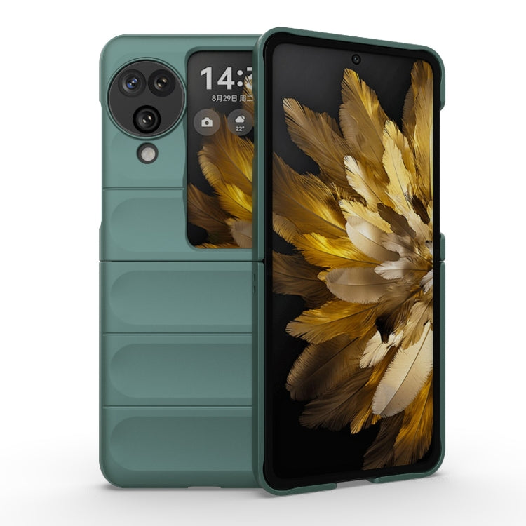 For OPPO Find N3 Flip Magic Shield Fold PC Shockproof Phone Case(Dark Green) - Find N3 Flip Cases by PMC Jewellery | Online Shopping South Africa | PMC Jewellery | Buy Now Pay Later Mobicred