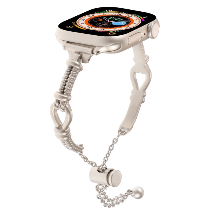 For Apple Watch SE 40mm Twist Metal Bracelet Chain Watch Band(Starlight) - Watch Bands by PMC TechLife | Online Shopping South Africa | PMC TechLife