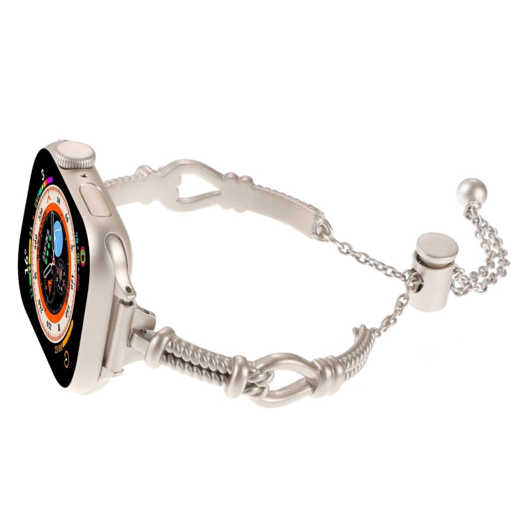For Apple Watch SE 40mm Twist Metal Bracelet Chain Watch Band(Starlight) - Watch Bands by PMC TechLife | Online Shopping South Africa | PMC TechLife