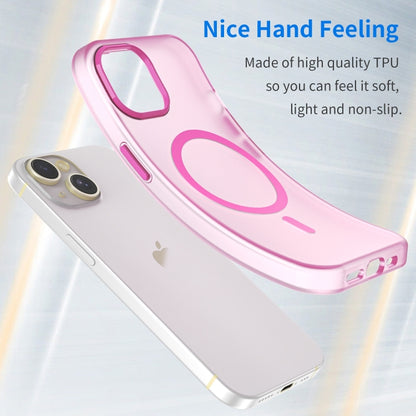 For iPhone 16 MagSafe Frosted Translucent TPU + PC Full Coverage Phone Case(Pink) - iPhone 16 Cases by PMC Jewellery | Online Shopping South Africa | PMC Jewellery | Buy Now Pay Later Mobicred