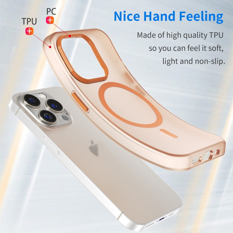 For iPhone 16 Pro MagSafe Frosted Translucent TPU + PC Full Coverage Phone Case(Orange) - iPhone 16 Pro Cases by PMC Jewellery | Online Shopping South Africa | PMC Jewellery | Buy Now Pay Later Mobicred