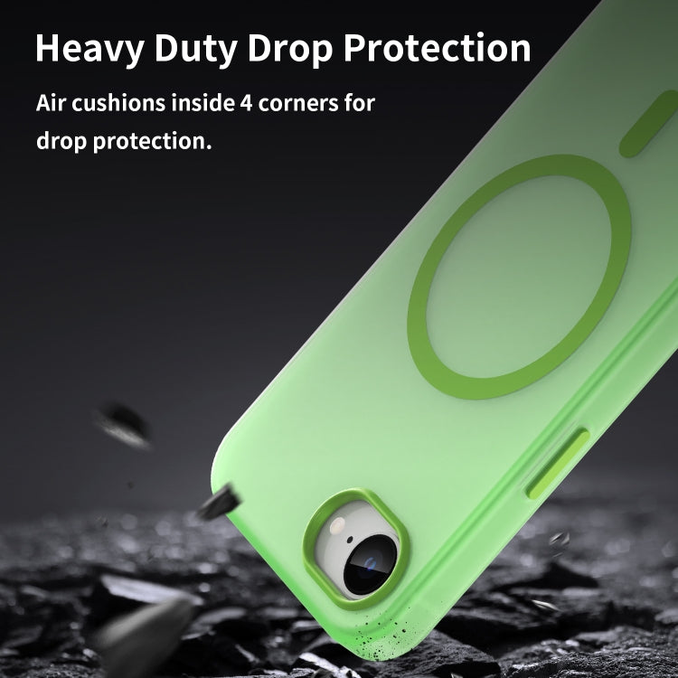 For iPhone 16e MagSafe Frosted Translucent TPU + PC Full Coverage Phone Case(Green) - free shipping - PMC TechLife - Order now!