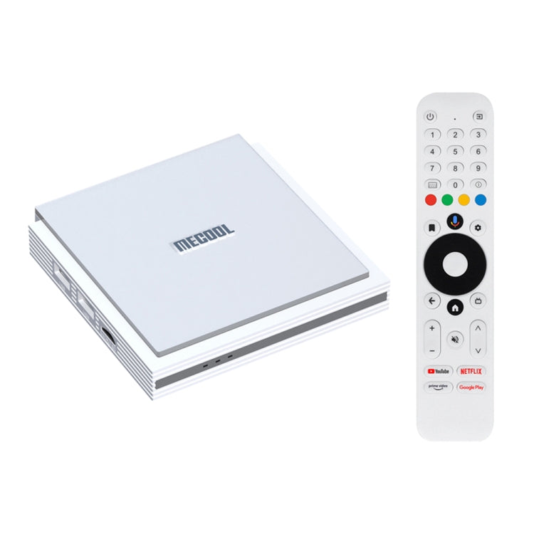 MECOOL KM2 Plus Android 11 Dual-band WiFi Smart Voice TV Box 4GB+32GB, AU Plug(White) - Amlogic S905 by MECOOL | Online Shopping South Africa | PMC Jewellery | Buy Now Pay Later Mobicred