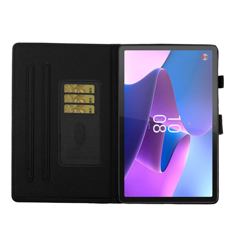 For Lenovo Tab P12 2023 / TB370FU Varnish Glitter Powder Smart Leather Tablet Case(Black) - free shipping - PMC TechLife - Order now!