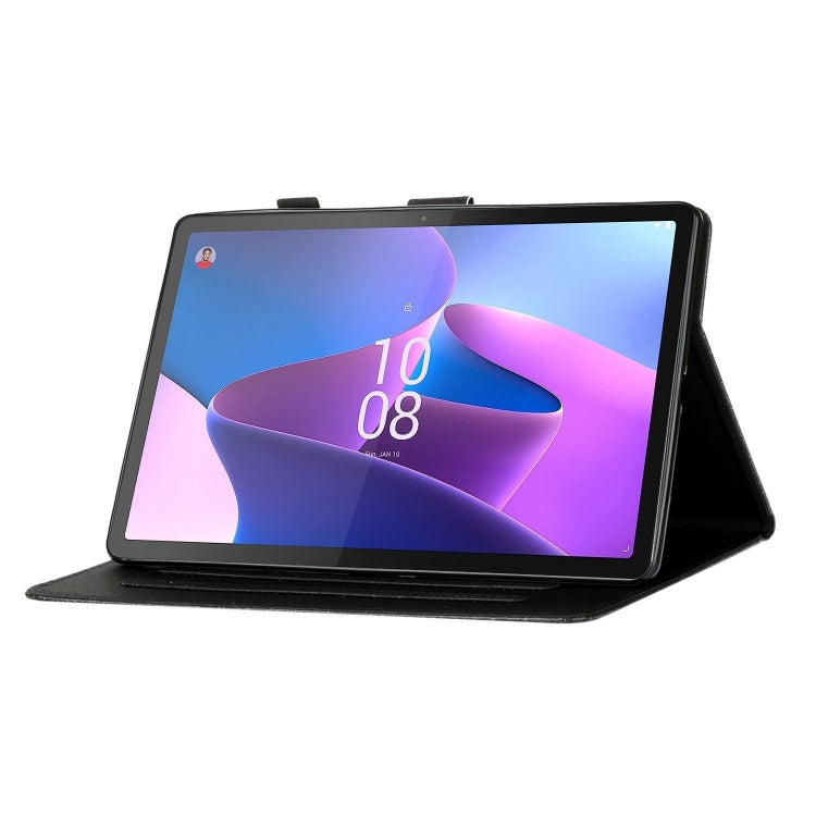 For Lenovo Tab P12 2023 / TB370FU Varnish Glitter Powder Smart Leather Tablet Case(Black) - free shipping - PMC TechLife - Order now!