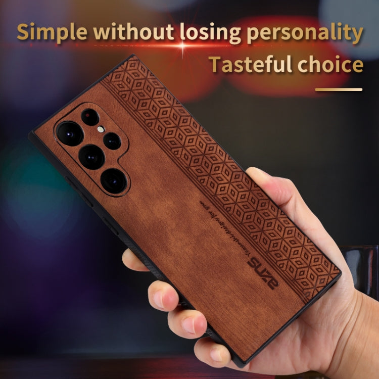 For Samsung Galaxy S24 Ultra 5G AZNS 3D Embossed Skin Feel Phone Case(Brown) - Galaxy S24 Ultra 5G Cases by AZNS | Online Shopping South Africa | PMC Jewellery
