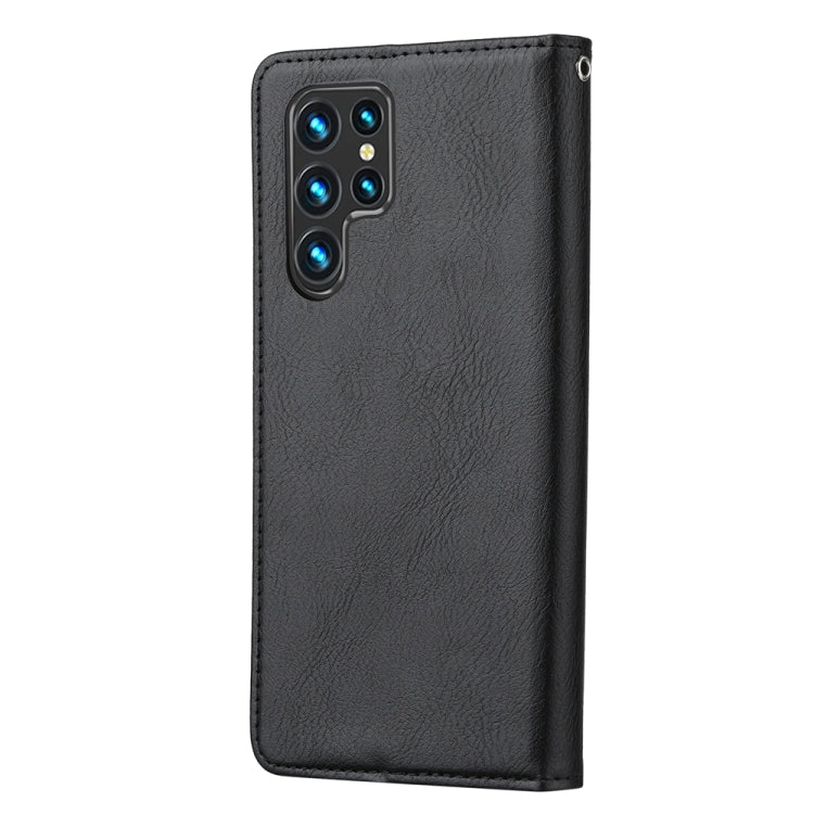For Samsung Galaxy S25 Ultra 5G Knead Skin Texture Flip Leather Phone Case(Black) - Galaxy S25 Ultra 5G Cases by PMC Jewellery | Online Shopping South Africa | PMC Jewellery | Buy Now Pay Later Mobicred