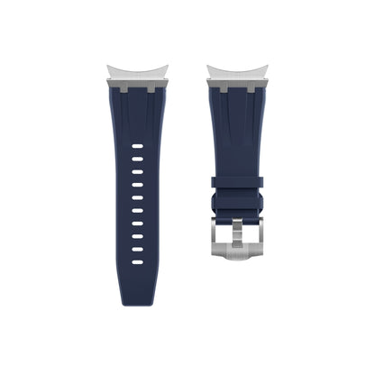 For Samsung Galaxy watch 4 / 5 / 6 AP Series Liquid Silicone Watch Band(Silver Blue) - Watch Bands by PMC Jewellery | Online Shopping South Africa | PMC Jewellery