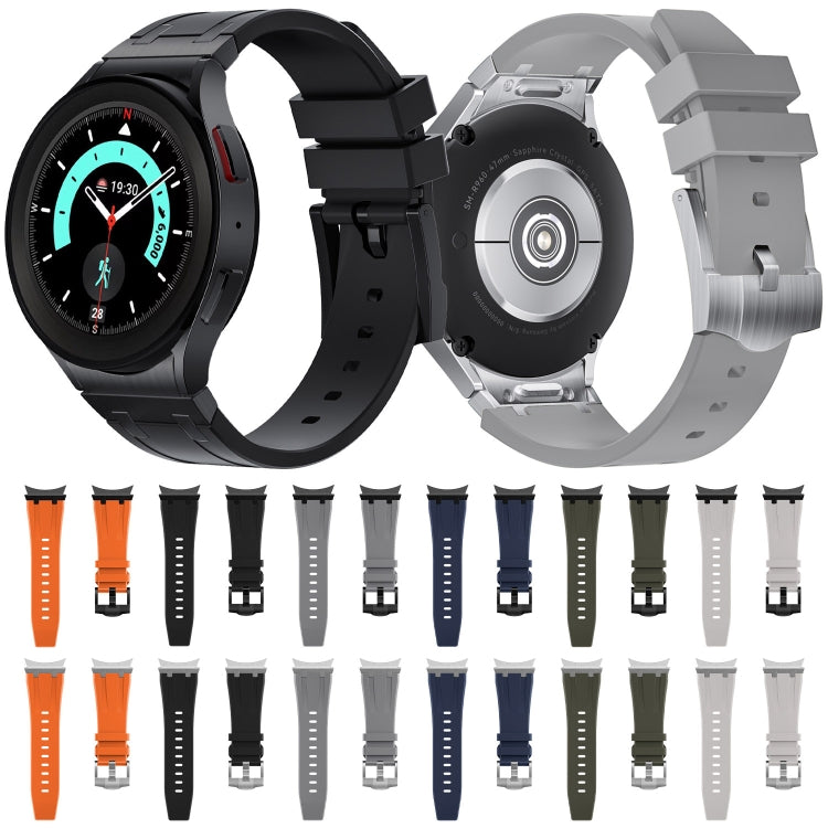 For Samsung Galaxy watch 4 / 5 / 6 AP Series Liquid Silicone Watch Band(Black Starlight) - Watch Bands by PMC TechLife | Online Shopping South Africa | PMC TechLife