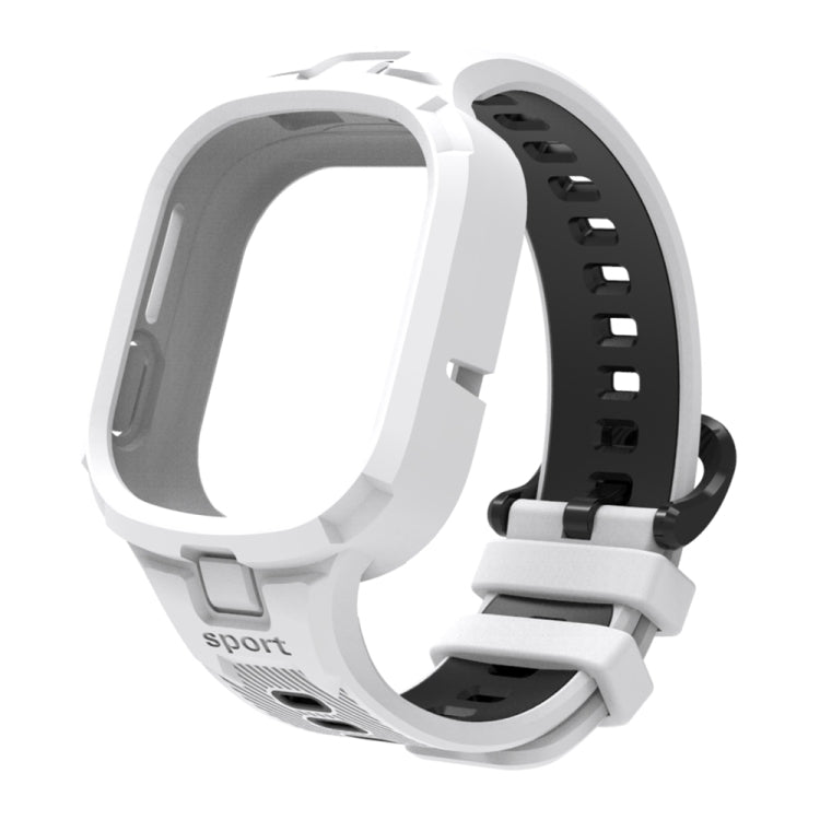 For Honor Watch 4 Two Color Integrated TPU Watch Band(White Black) - Watch Bands by PMc TechLife | Online Shopping South Africa | PMc TechLife | Buy Now Pay Later Mobicred