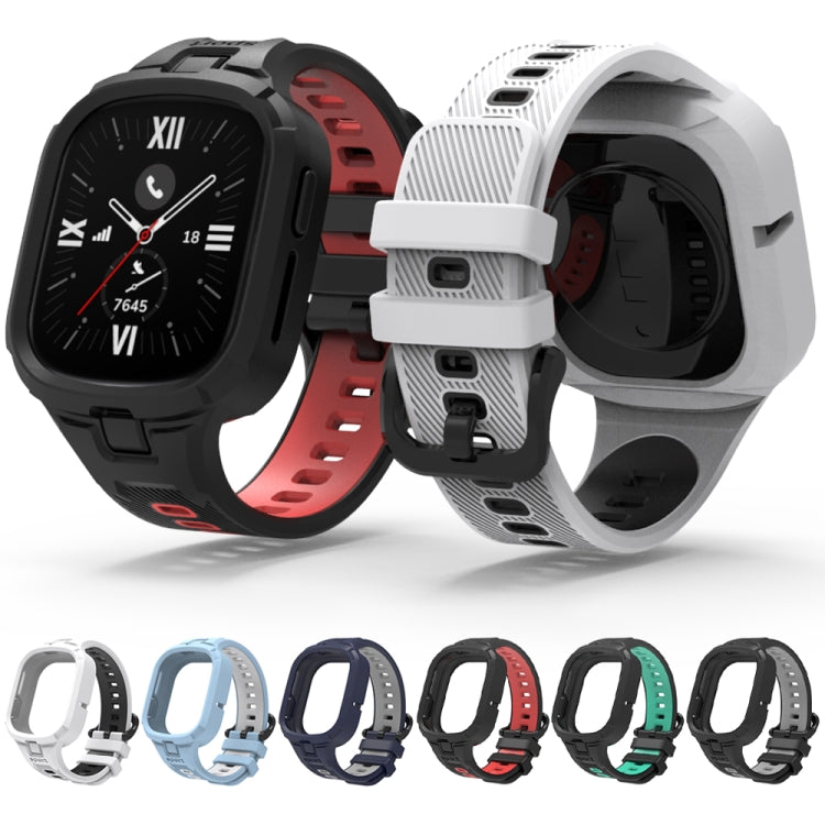 For Honor Watch 4 Two Color Integrated TPU Watch Band(White Black) - Watch Bands by PMc TechLife | Online Shopping South Africa | PMc TechLife | Buy Now Pay Later Mobicred