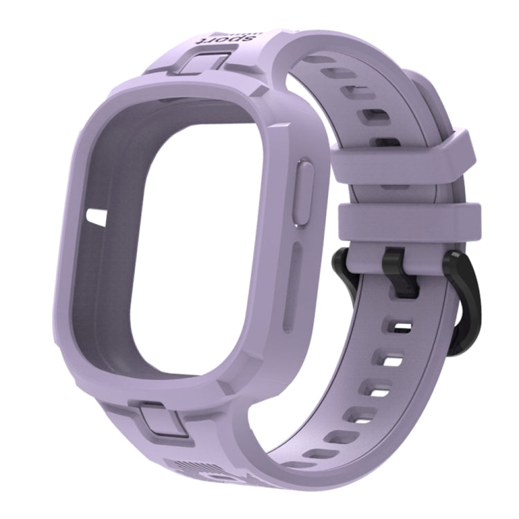 For Honor Watch 4 Solid Color Integrated TPU Watch Band(Light Purple) - Watch Bands by PMC Jewellery | Online Shopping South Africa | PMC Jewellery