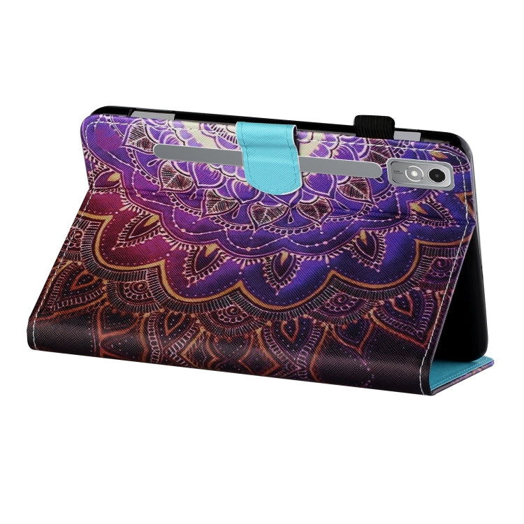 For Lenovo Tab P12 2023 / TB370FU Coloured Drawing Stitching Smart Leather Tablet Case(Mandala Flower) - Lenovo by PMC TechLife | Online Shopping South Africa | PMC TechLife | Buy Now Pay Later Mobicred