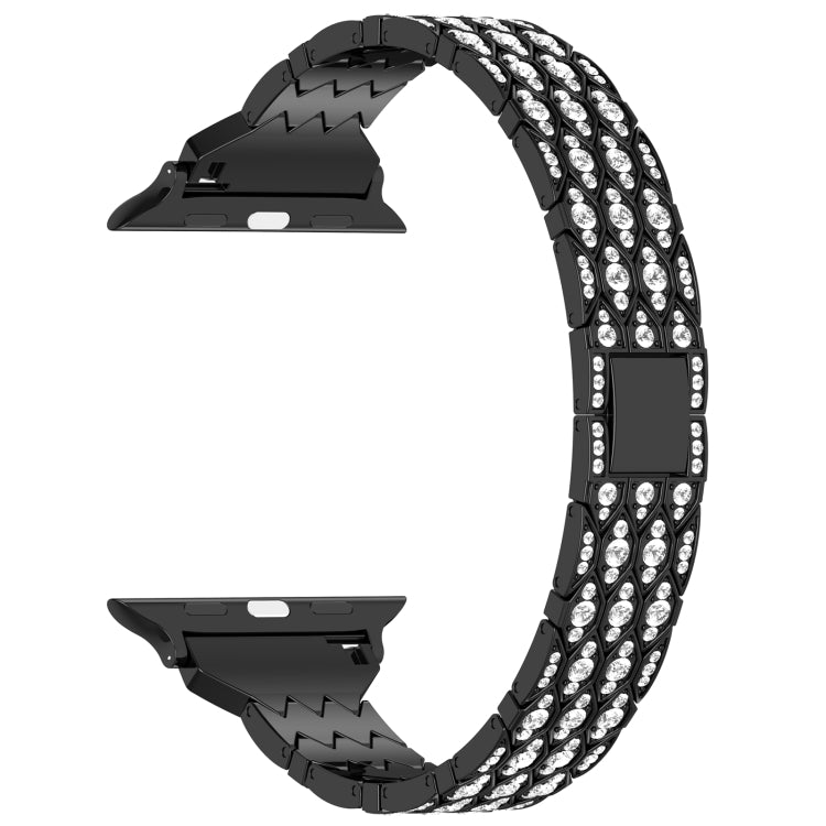 For Apple Watch Ultra 2 49mm Devil Eye Diamond Bracelet Metal Watch Band(Black) - Watch Bands by PMC TechLife | Online Shopping South Africa | PMC TechLife