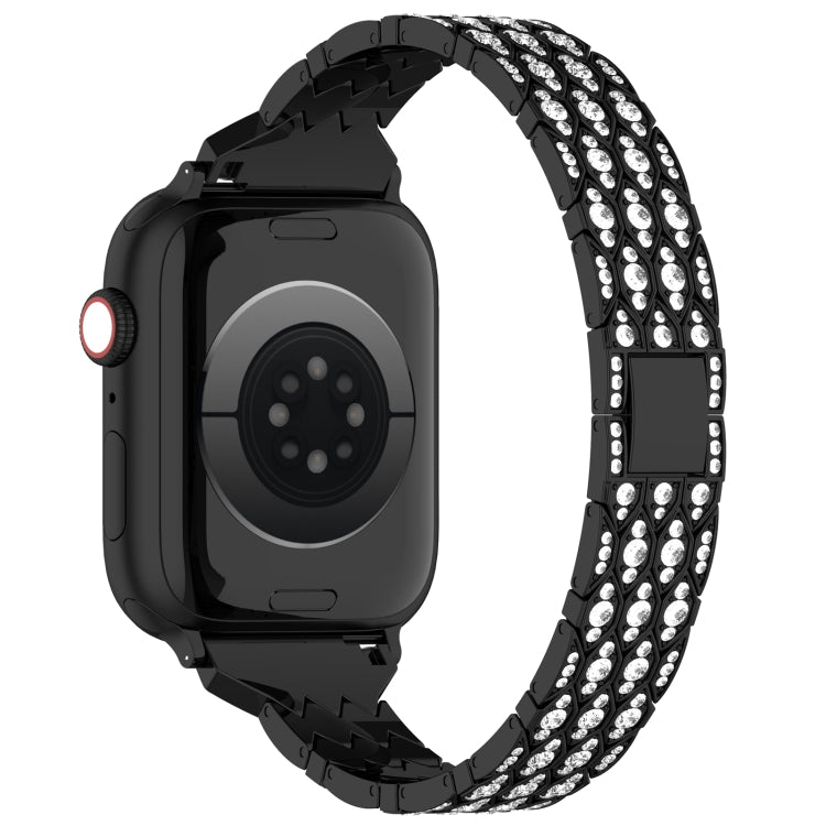 For Apple Watch Ultra 49mm Devil Eye Diamond Bracelet Metal Watch Band(Black) - Watch Bands by PMC TechLife | Online Shopping South Africa | PMC TechLife