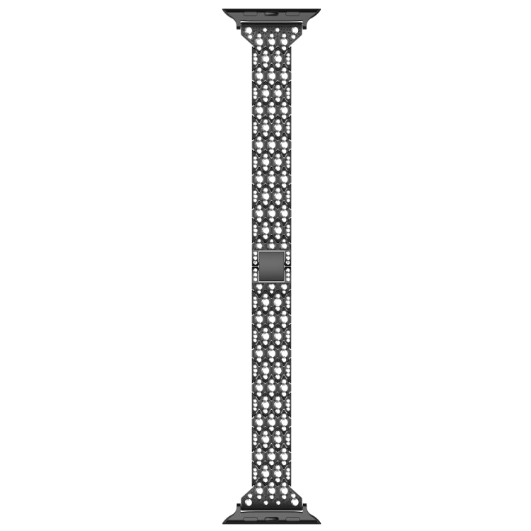 For Apple Watch Series 9 45mm Devil Eye Diamond Bracelet Metal Watch Band(Rose Gold) - Watch Bands by PMC TechLife | Online Shopping South Africa | PMC TechLife