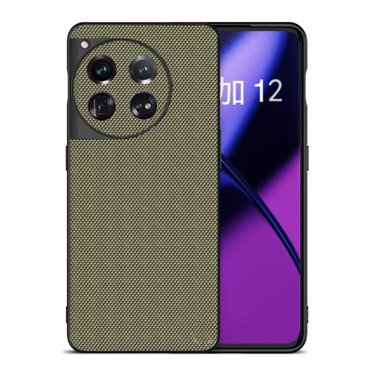 For OnePlus 12 Nylon Cloth Texture +TPU Phone Case(Green) - OnePlus Cases by PMC TechLife | Online Shopping South Africa | PMC TechLife | Buy Now Pay Later Mobicred