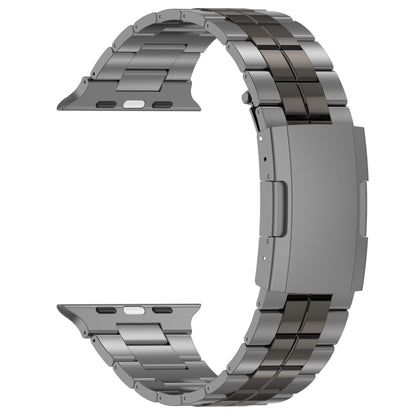 For Apple Watch SE 2023 44mm Tortoise Buckle Titanium Steel Watch Band(Grey) - Watch Bands by PMC Jewellery | Online Shopping South Africa | PMC Jewellery