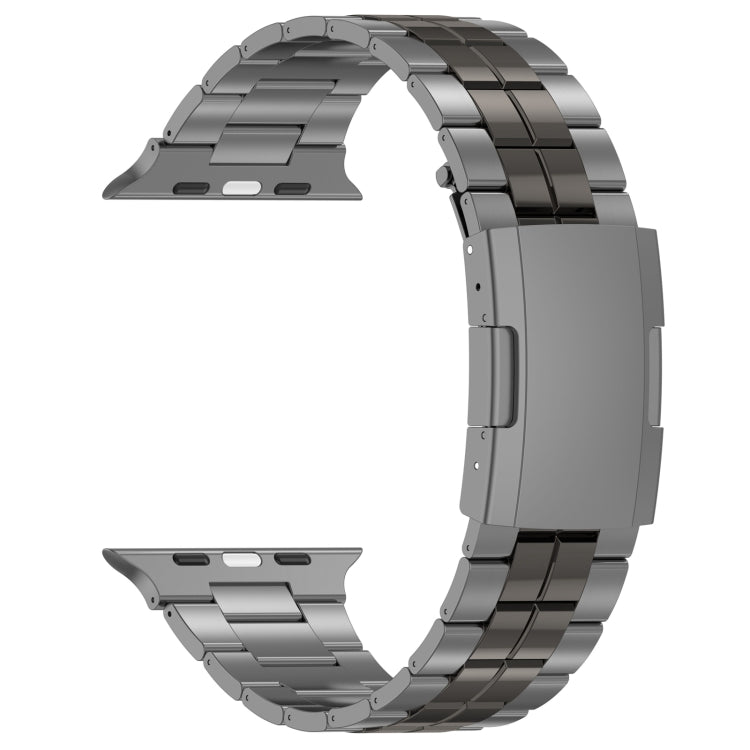 For Apple Watch Series 9 41mm Tortoise Buckle Titanium Steel Watch Band(Grey) - Watch Bands by PMC Jewellery | Online Shopping South Africa | PMC Jewellery