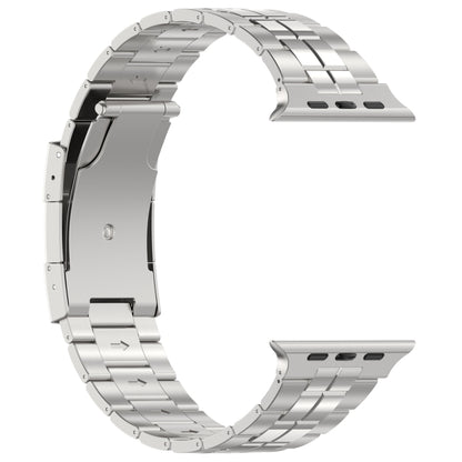 For Apple Watch Ultra 49mm Tortoise Buckle Titanium Steel Watch Band(Silver) - Watch Bands by PMC Jewellery | Online Shopping South Africa | PMC Jewellery