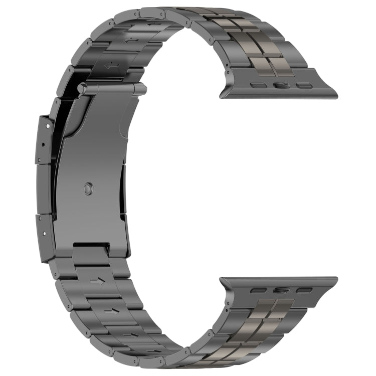 For Apple Watch Series 7 45mm Tortoise Buckle Titanium Steel Watch Band(Grey) - Watch Bands by PMC Jewellery | Online Shopping South Africa | PMC Jewellery