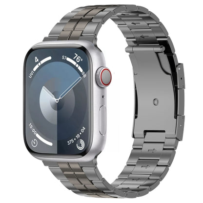 For Apple Watch Series 2 38mm Tortoise Buckle Titanium Steel Watch Band(Grey) - Watch Bands by PMC Jewellery | Online Shopping South Africa | PMC Jewellery