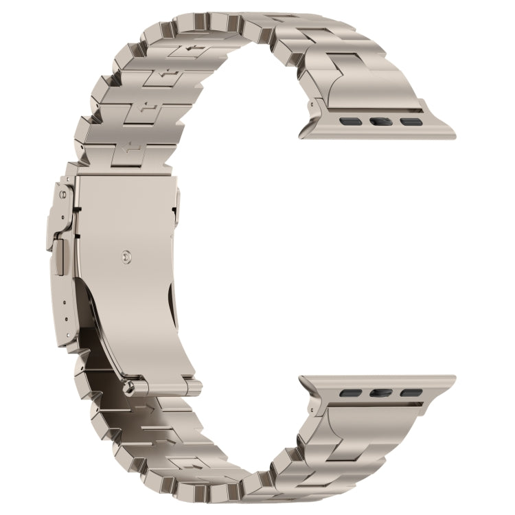 For Apple Watch SE 2023 44mm Butterfly Type Titanium Steel Watch Band(Titanium) - Watch Bands by PMC Jewellery | Online Shopping South Africa | PMC Jewellery