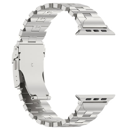 For Apple Watch SE 2023 40mm Butterfly Type Titanium Steel Watch Band(Silver) - Watch Bands by PMC Jewellery | Online Shopping South Africa | PMC Jewellery