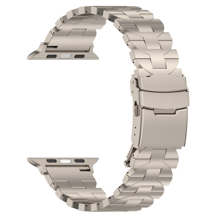 For Apple Watch Series 9 41mm Butterfly Type Titanium Steel Watch Band(Titanium) - Watch Bands by PMC Jewellery | Online Shopping South Africa | PMC Jewellery