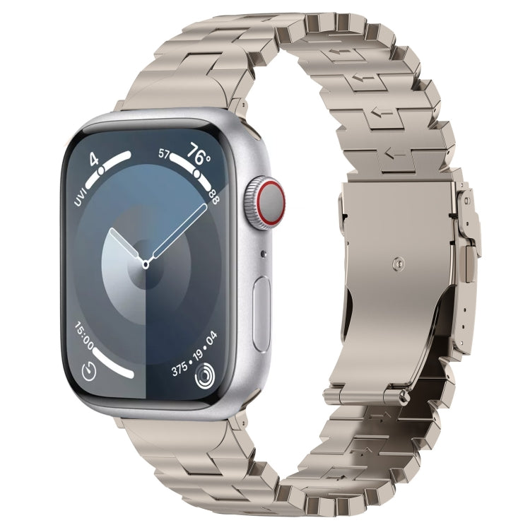 For Apple Watch Series 8 41mm Butterfly Type Titanium Steel Watch Band(Titanium) - Watch Bands by PMC Jewellery | Online Shopping South Africa | PMC Jewellery